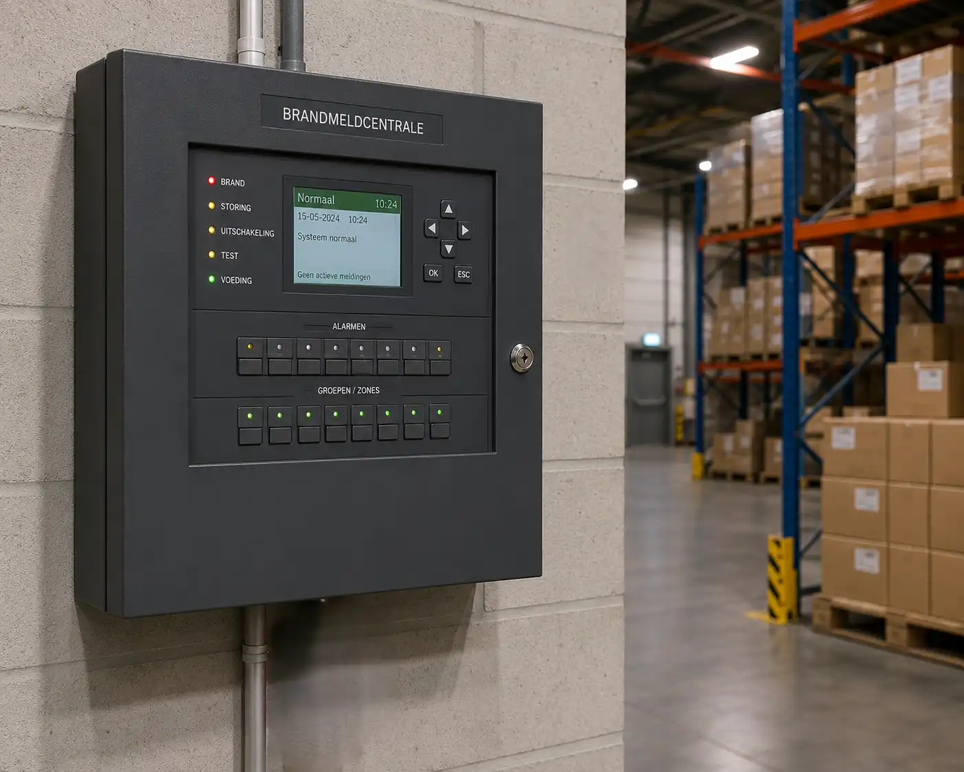 Detectie- en bluscentrale voor een datacenteromgeving