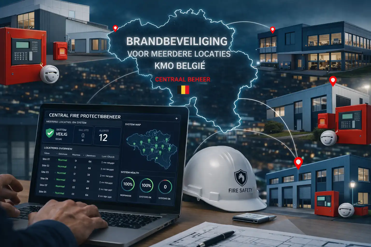 Branddetectie en centraal beheer voor een KMO
